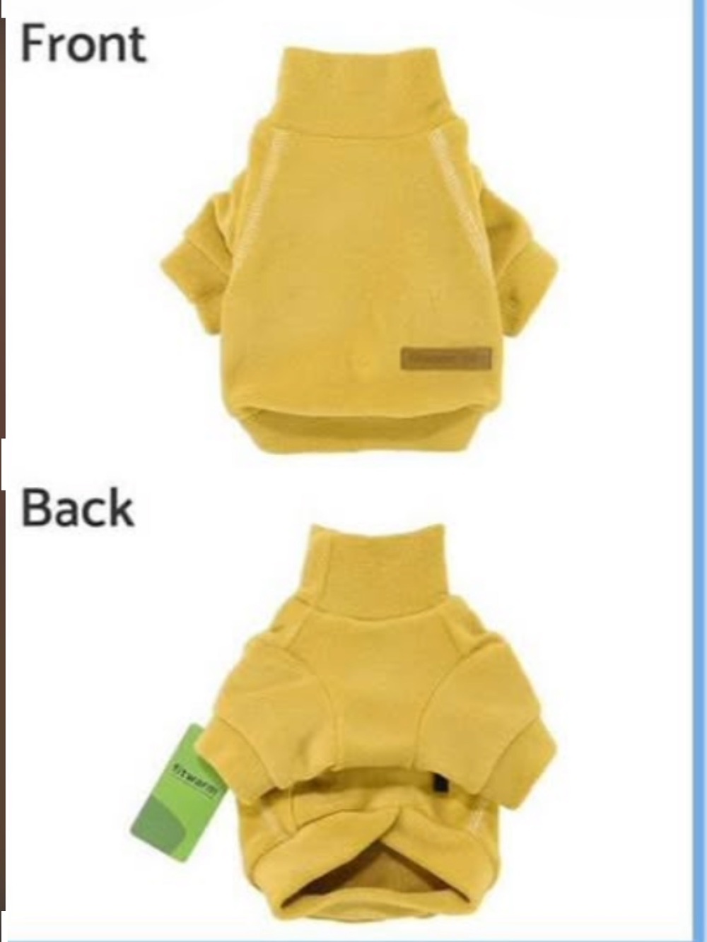 Cozy Mustard Yellow Dog Turtleneck Sweatshirt